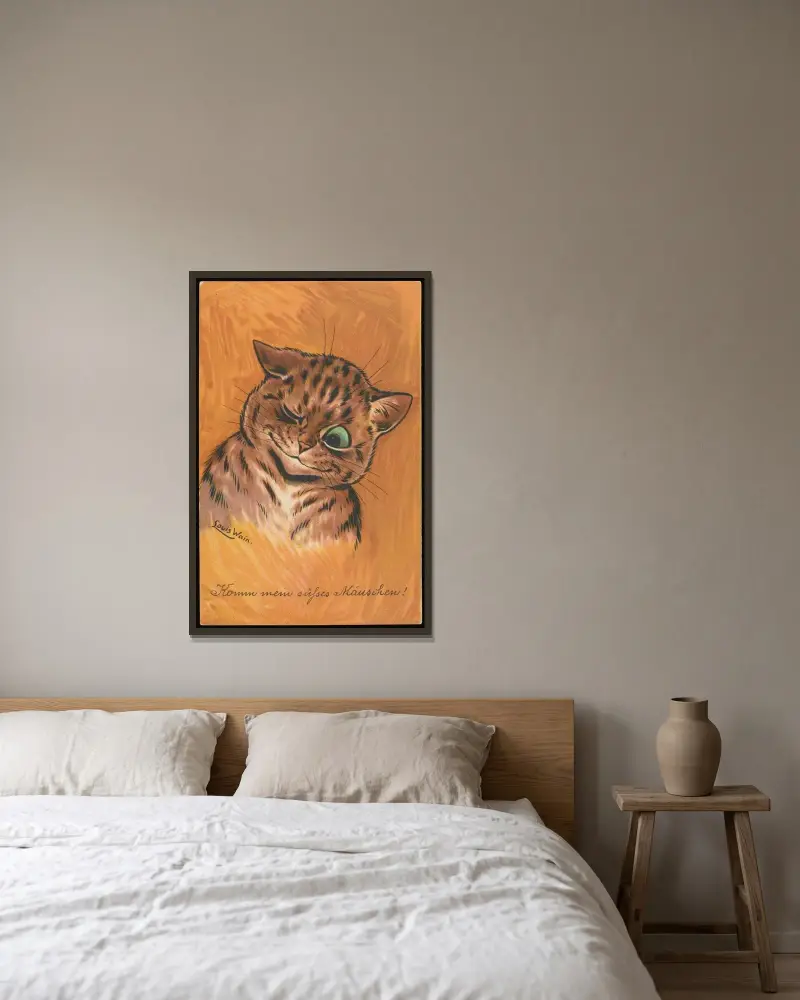Pojď, má sladká myško!, Louis Wain v rámu na stěně
