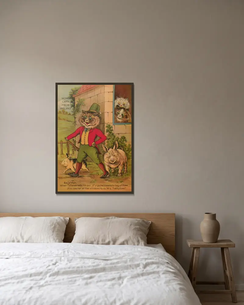Další kočky z Irska, Louis Wain v rámu na stěně