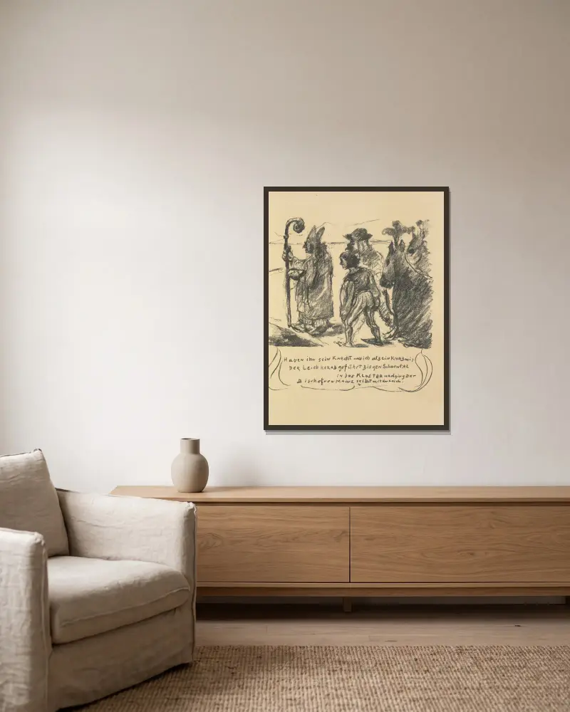 Życie Götza von Berlichingena, plansza 4, Lovis Corinth w ramie na ścianie