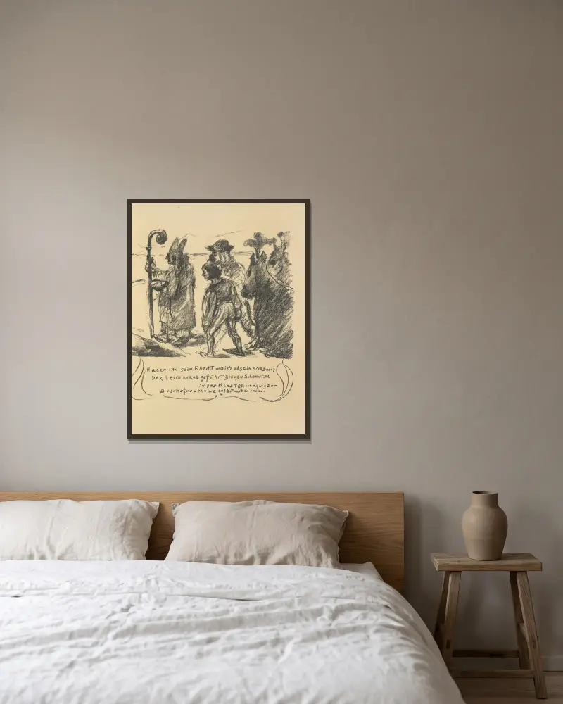 Życie Götza von Berlichingena, plansza 4, Lovis Corinth w ramie na ścianie