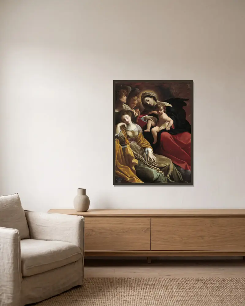 Sen św. Katarzyny Aleksandryjskiej, Ludovico Carracci w ramie na ścianie