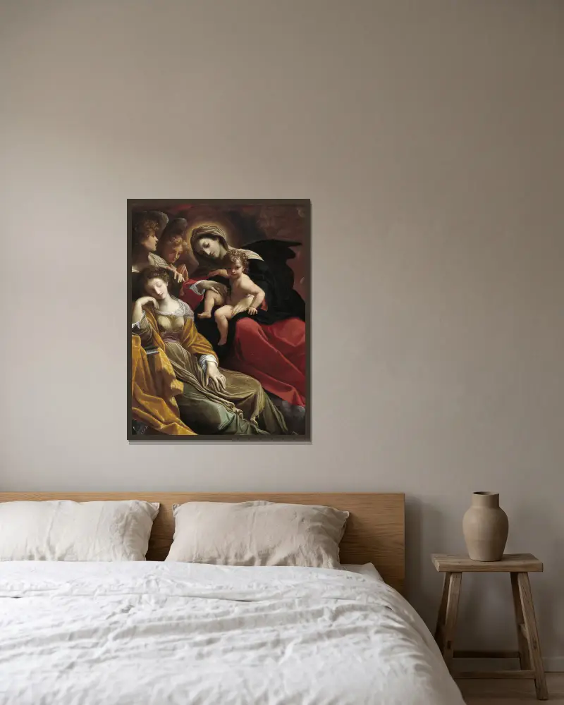 Sen św. Katarzyny Aleksandryjskiej, Ludovico Carracci w ramie na ścianie
