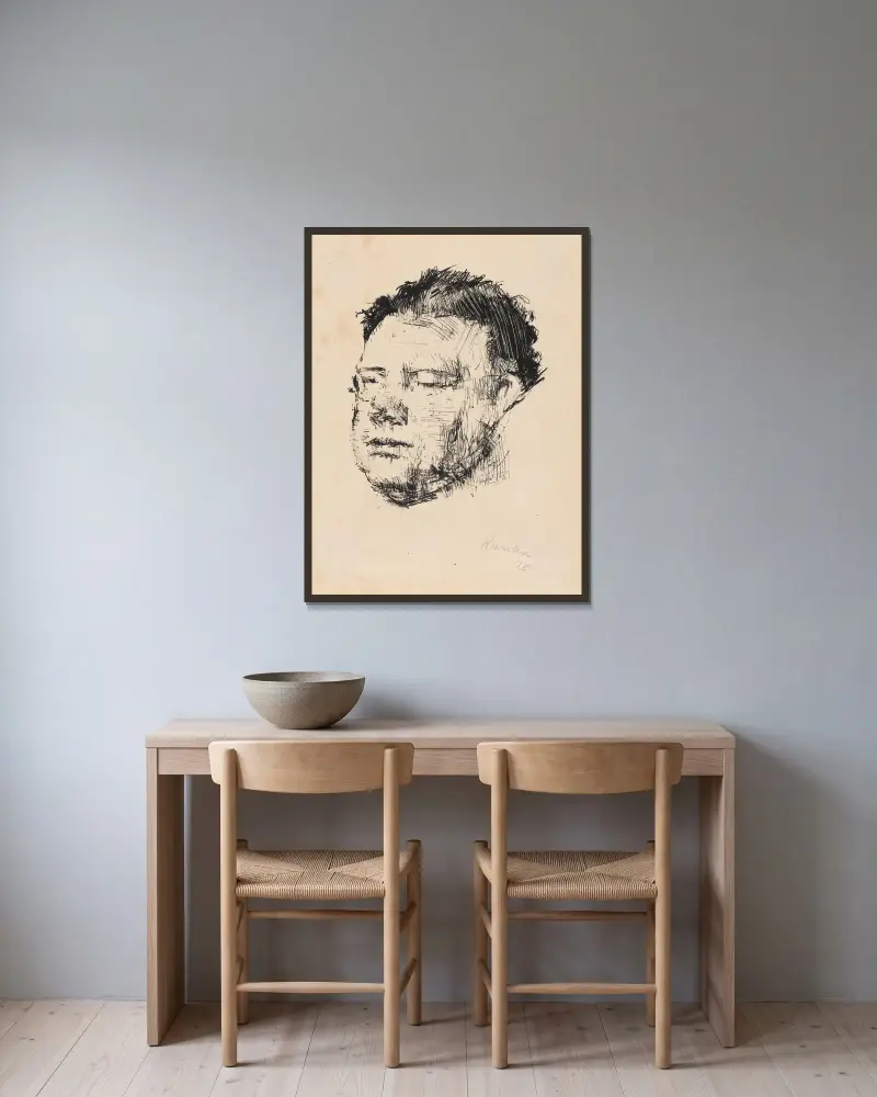 Erik Strøyberg, Ludvig Karsten v rámu na stěně