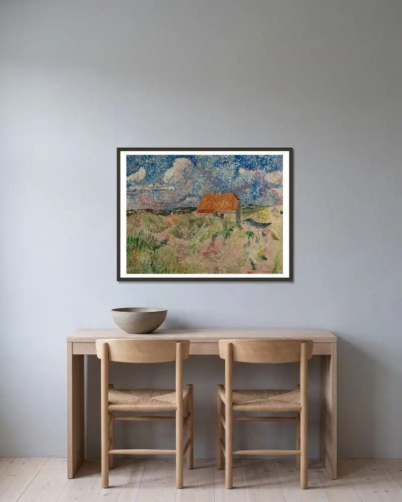 Fra Skagen av Ludvig Karsten inramad på en vägg