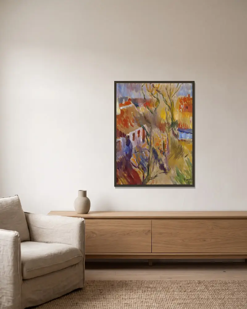 Frühling in Skagen von Ludvig Karsten gerahmt an einer Wand