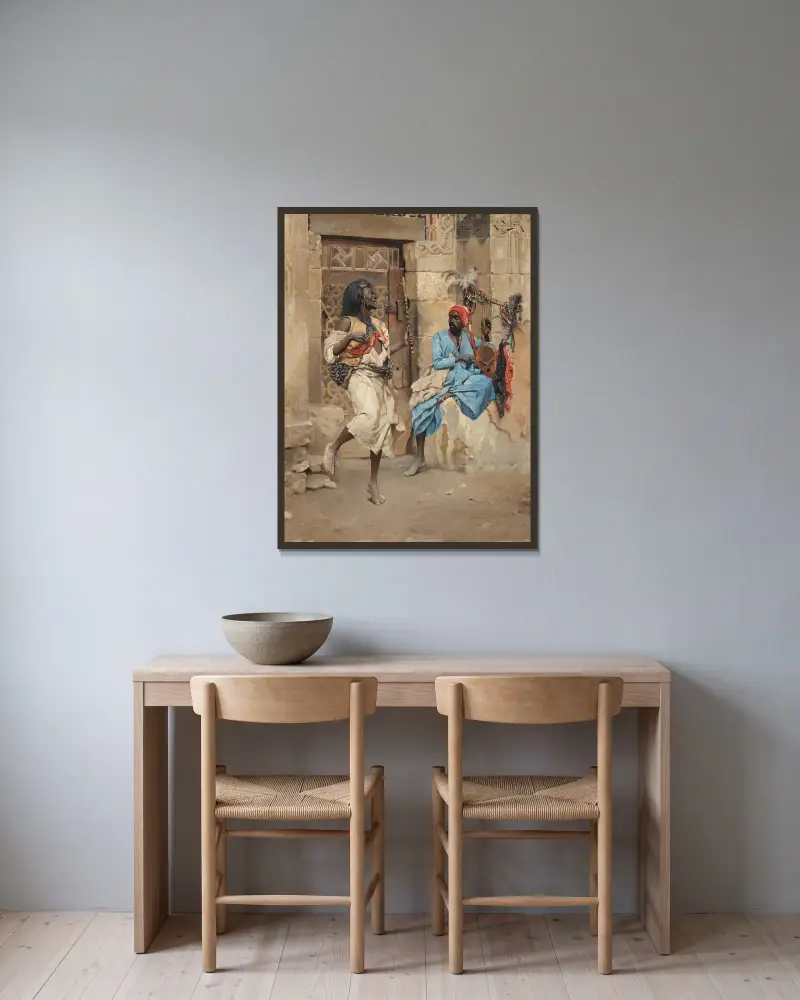 Die Vorstellung von Ludwig Deutsch gerahmt an einer Wand