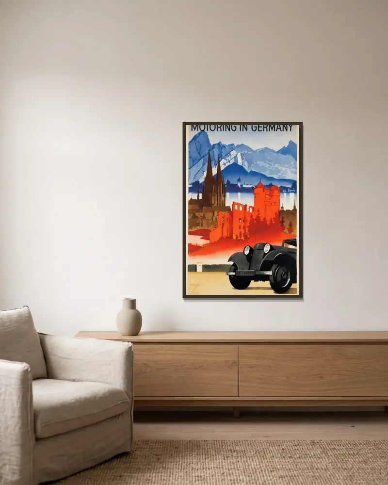 Motoring in Germany, Ludwig Hohlwein v rámu na stěně