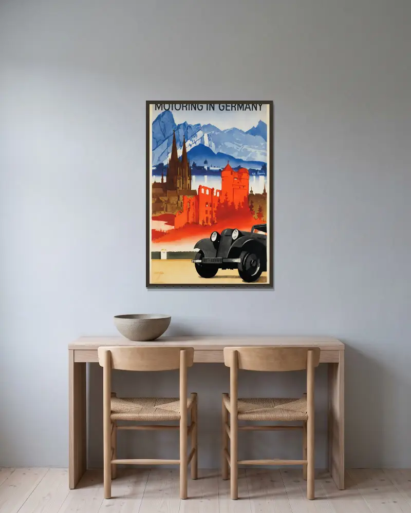 Motoring in Germany, Ludwig Hohlwein v rámu na stěně