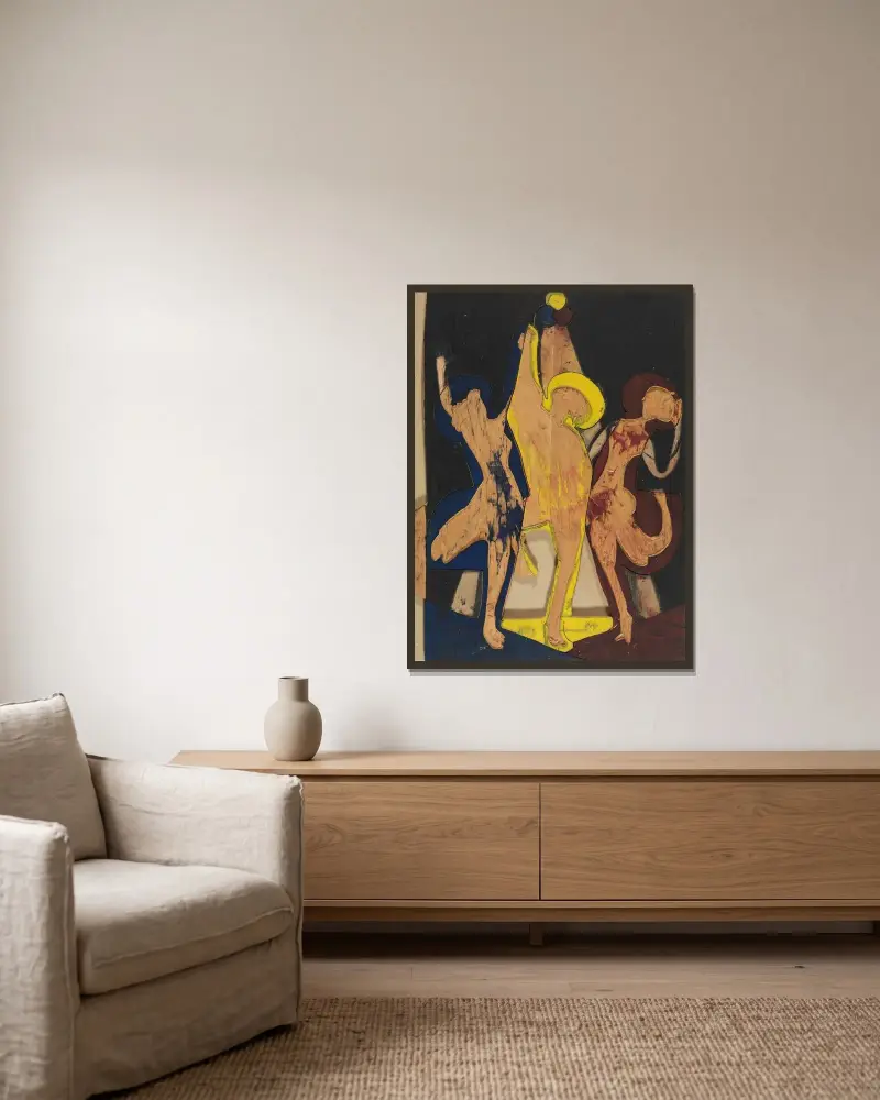 Farbentanz, Farbstock I, Ernst Ludwig Kirchner v rámu na stěně