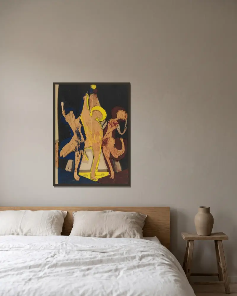 Farbentanz, Farbstock I, Ernst Ludwig Kirchner v rámu na stěně