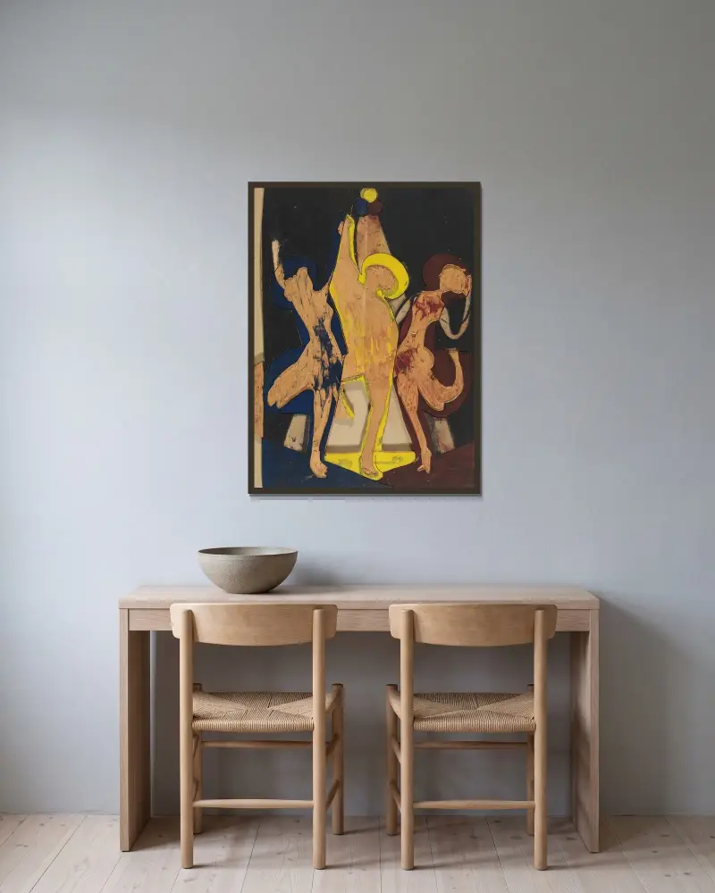 Farbentanz, Farbstock I, Ernst Ludwig Kirchner v rámu na stěně