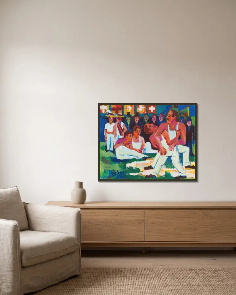 Ringer, Ernst Ludwig Kirchner v rámu na stěně