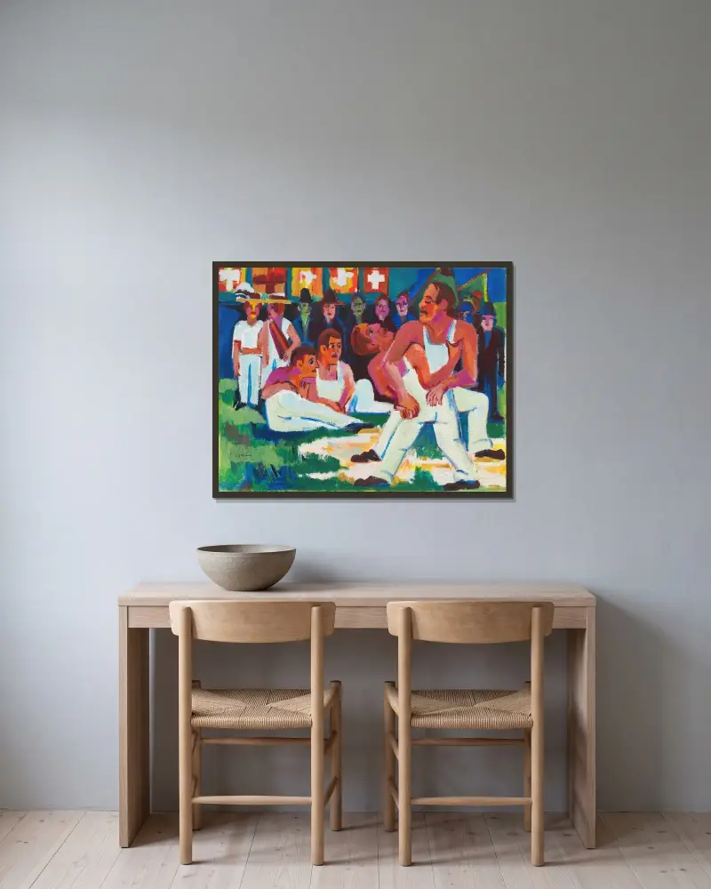 Ringer, Ernst Ludwig Kirchner v rámu na stěně