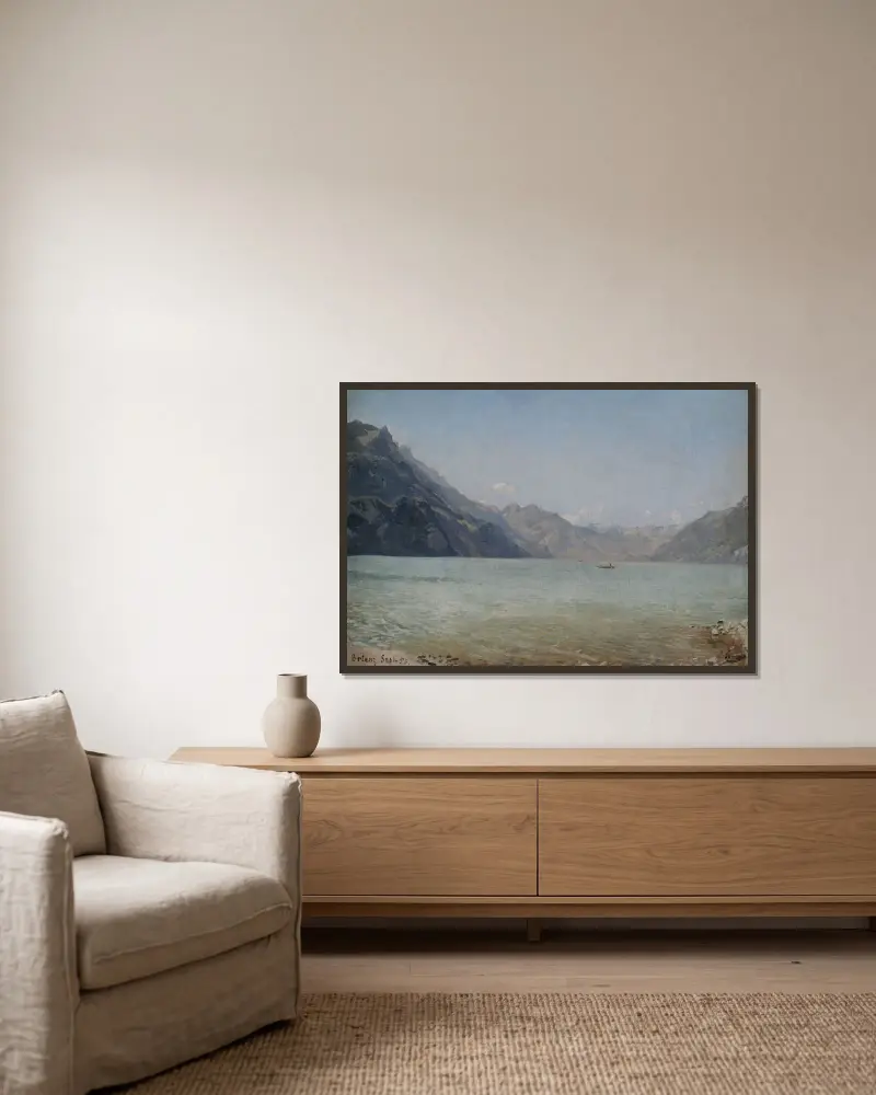 Am Brienzer See von Ludwig Knaus gerahmt an einer Wand