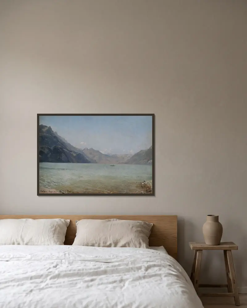 Am Brienzer See von Ludwig Knaus gerahmt an einer Wand