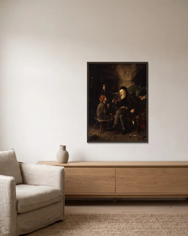 Solomonic wisdom, Ludwig Knaus w ramie na ścianie