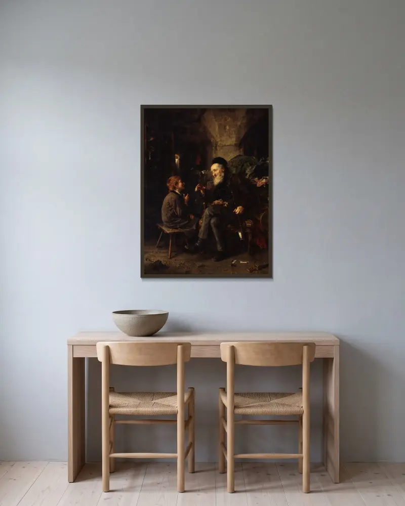Solomonic wisdom, Ludwig Knaus w ramie na ścianie