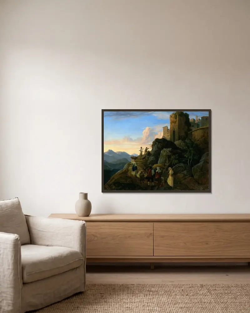 Civitella (Večer), Adrian Ludwig Richter v rámu na stěně