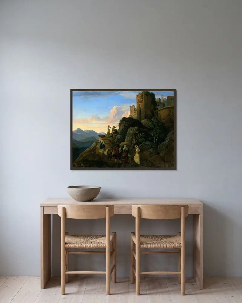 Civitella (Večer), Adrian Ludwig Richter v rámu na stěně