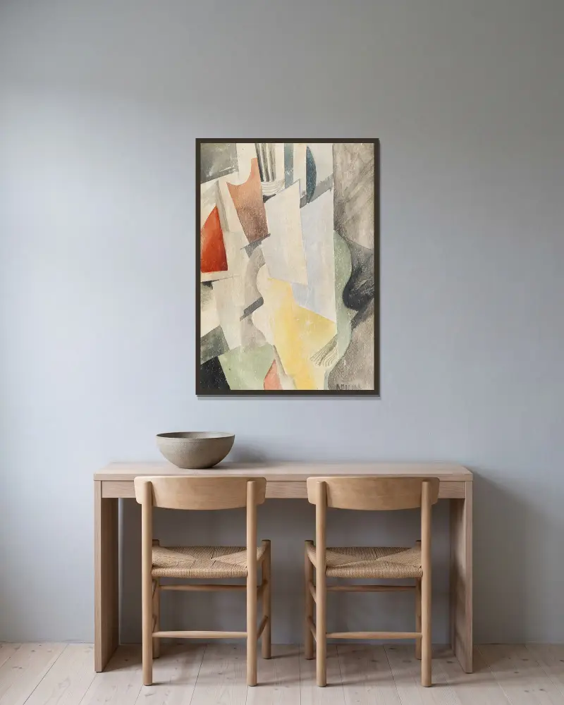 Kubistická studie – Nr. 2, Lyubov Popova v rámu na stěně