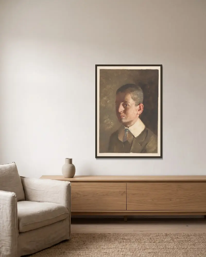 Porträtt av en pojke, 1878 – nr 1 av Hendrik Maarten Krabbé inramad på en vägg