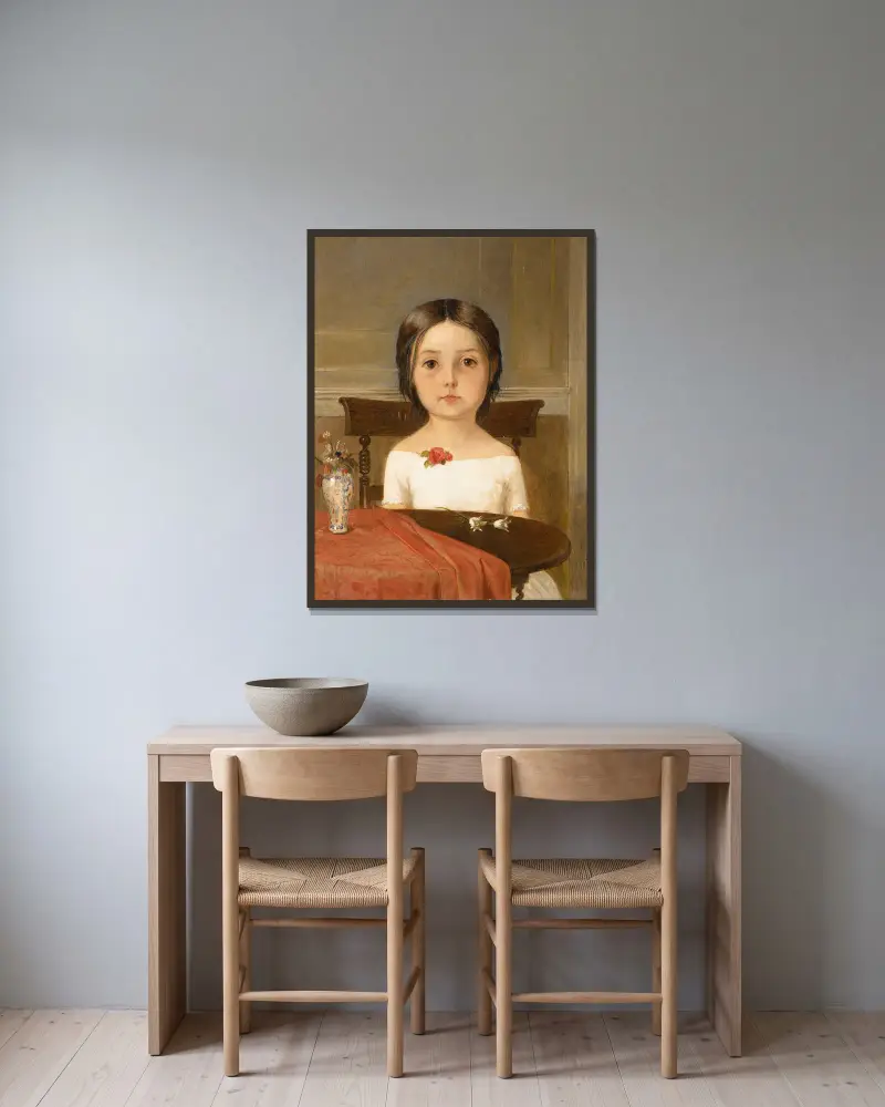 Millie Smith av Ford Madox Brown inramad på en vägg