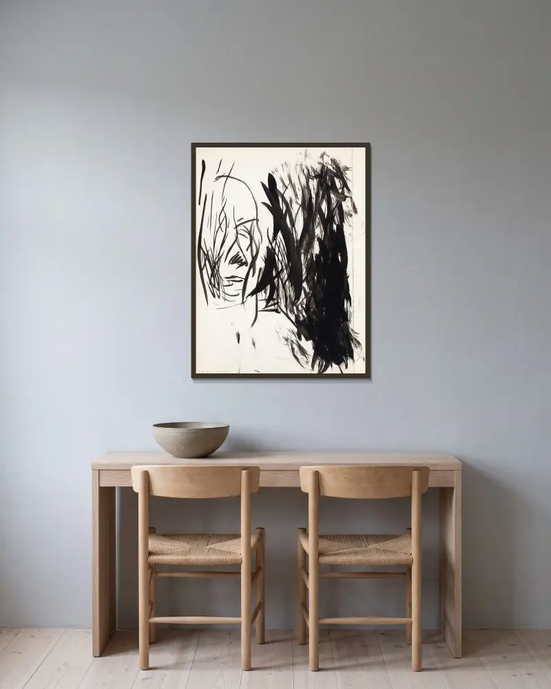 Návrh, Magnus Enckell v rámu na stěně
