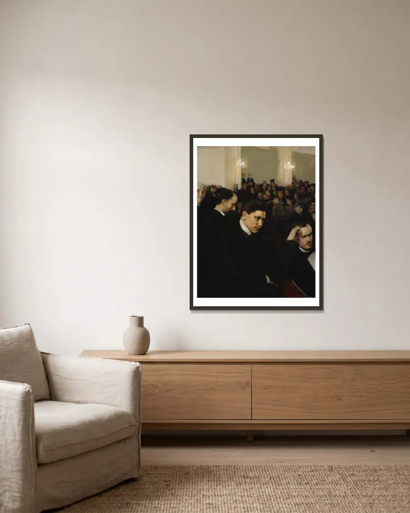 Das Konzert von Magnus Enckell gerahmt an einer Wand