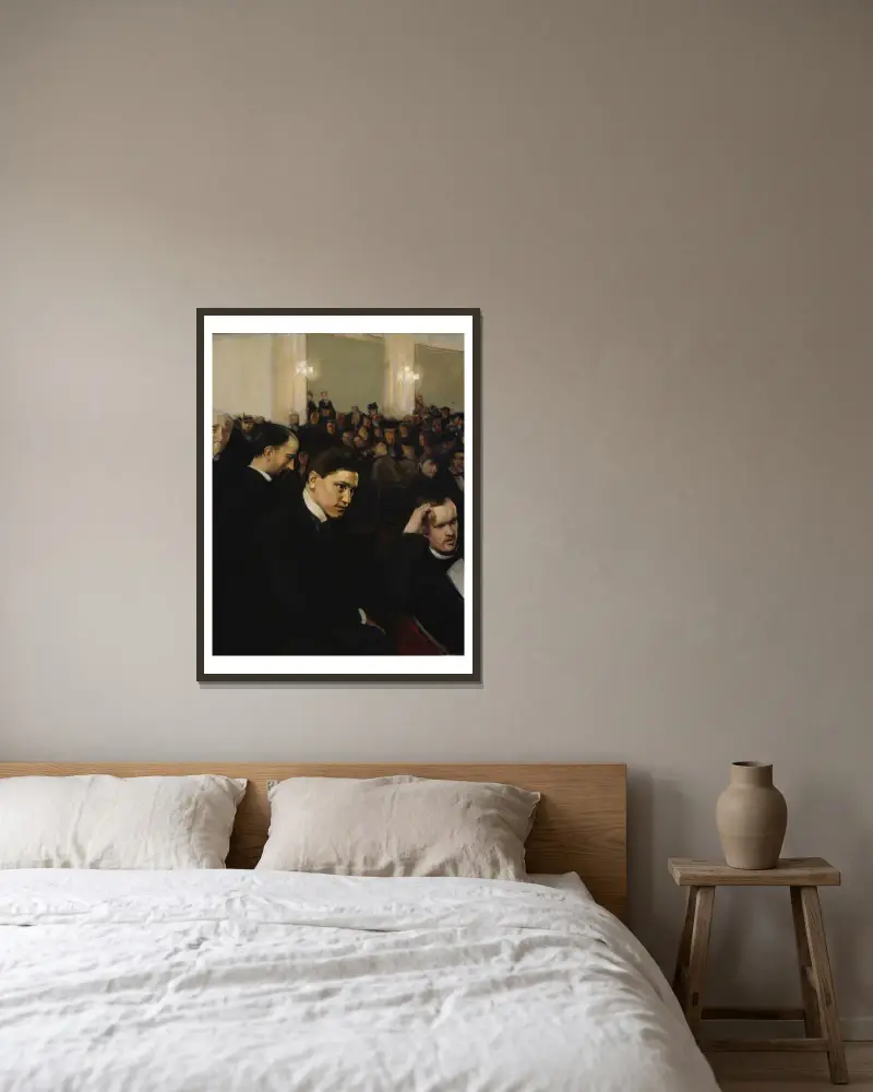 Das Konzert von Magnus Enckell gerahmt an einer Wand