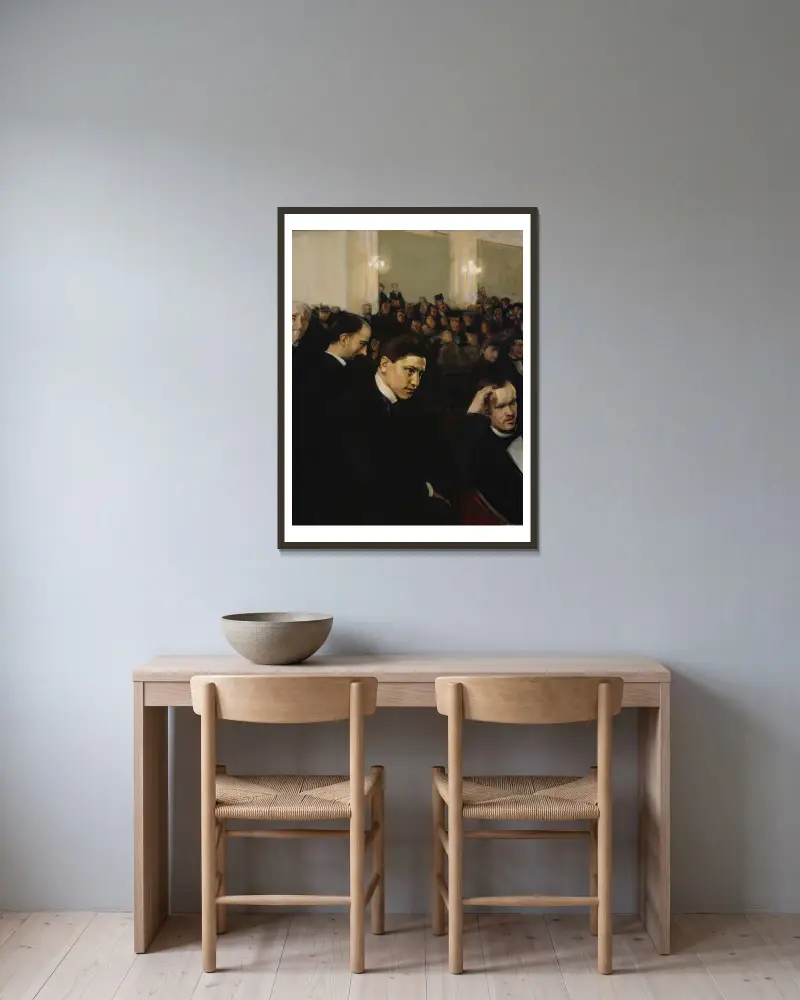 Das Konzert von Magnus Enckell gerahmt an einer Wand