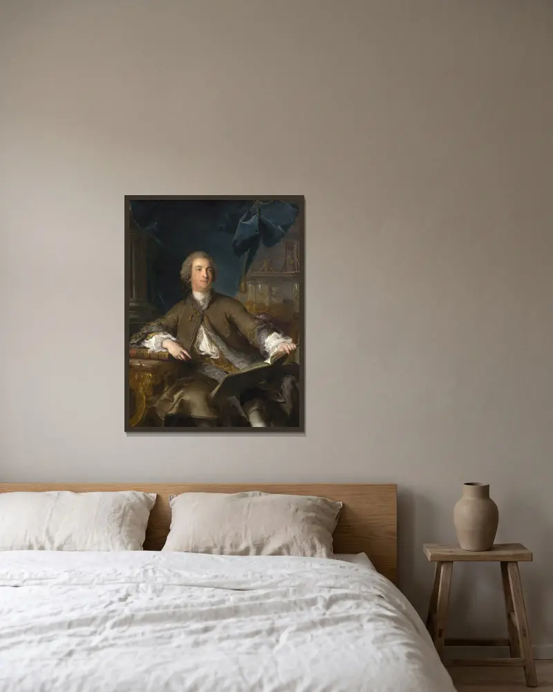 Joseph Bonnier de la Mosson av Jean-Marc Nattier inramad på en vägg