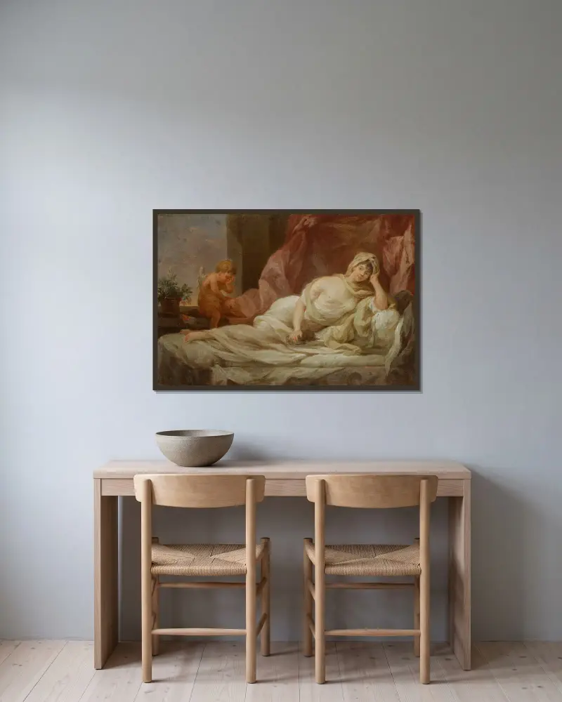 Porträt der Anna Lampel (gest. 1800), Schauspielerin, 1800 – Nr. 2 von Marcello Bacciarelli gerahmt an einer Wand