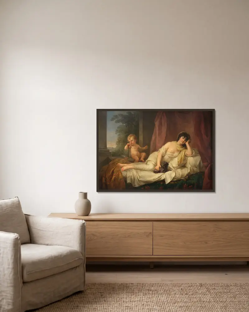 Porträt der Anna Lampel (gest. 1800), Schauspielerin, 1800 – Nr. 1 von Marcello Bacciarelli gerahmt an einer Wand