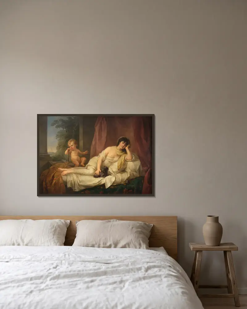 Porträt der Anna Lampel (gest. 1800), Schauspielerin, 1800 – Nr. 1 von Marcello Bacciarelli gerahmt an einer Wand