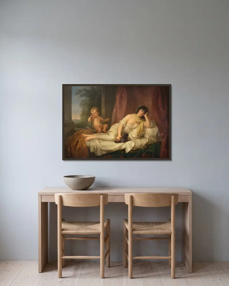 Porträt der Anna Lampel (gest. 1800), Schauspielerin, 1800 – Nr. 1 von Marcello Bacciarelli gerahmt an einer Wand