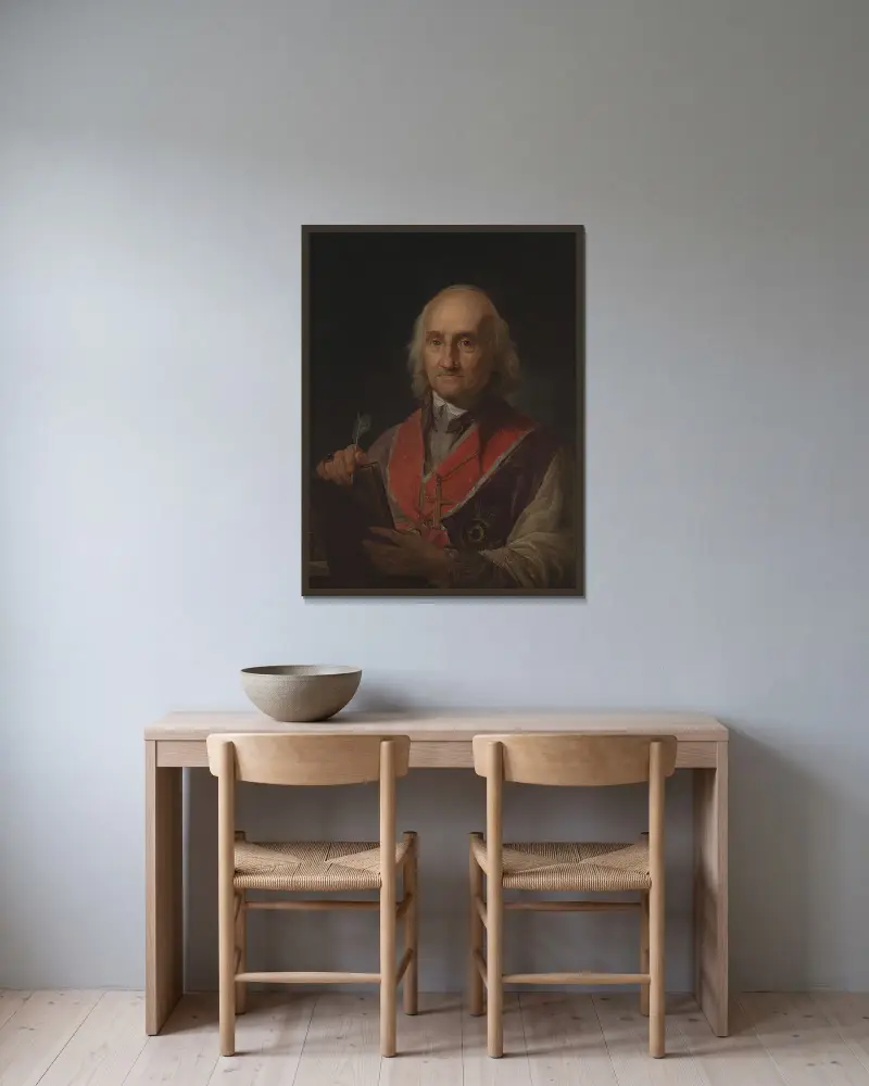 Porträt von John Baptist Albetrandi (1731–1808), Bischof von Marcello Bacciarelli gerahmt an einer Wand