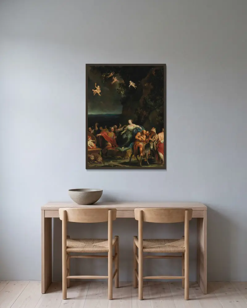 Bachhus i Ariadna, Giuseppe Maria Crespi w ramie na ścianie