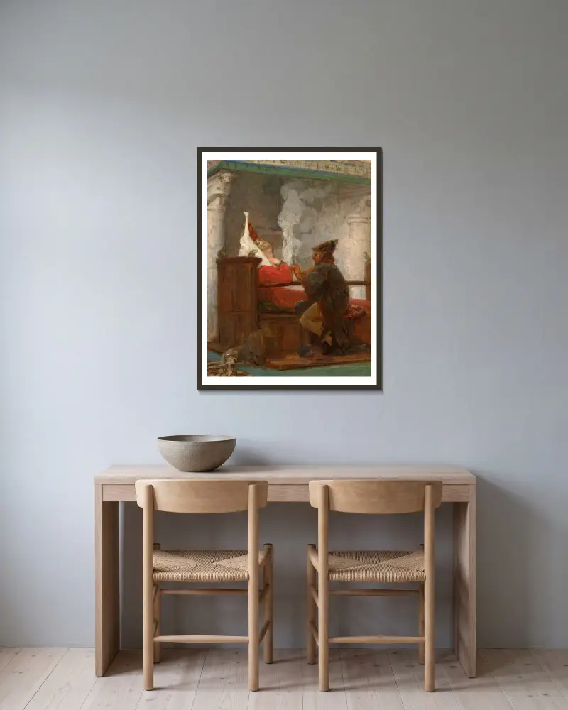 Studie für „La Lecture“ von Marie Bracquemond gerahmt an einer Wand
