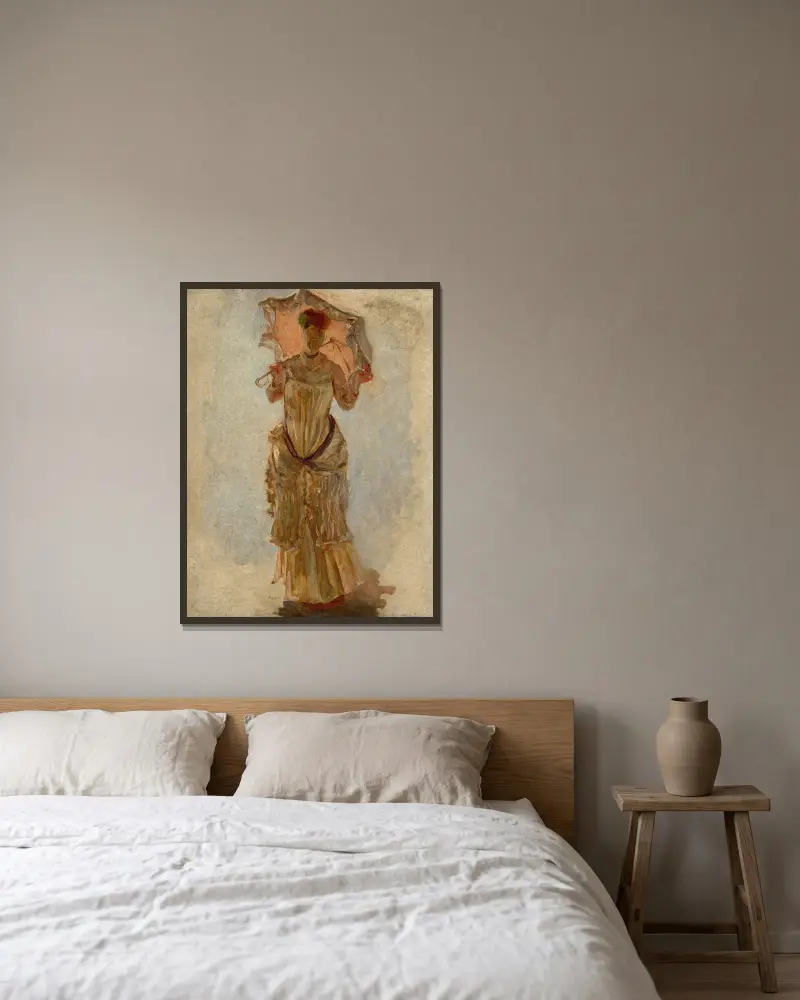 Studie k 'Les Trois Grâces', Marie Bracquemond v rámu na stěně