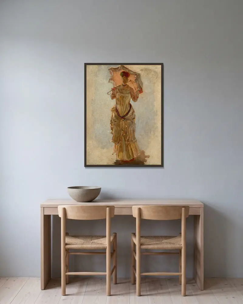 Studie k 'Les Trois Grâces', Marie Bracquemond v rámu na stěně