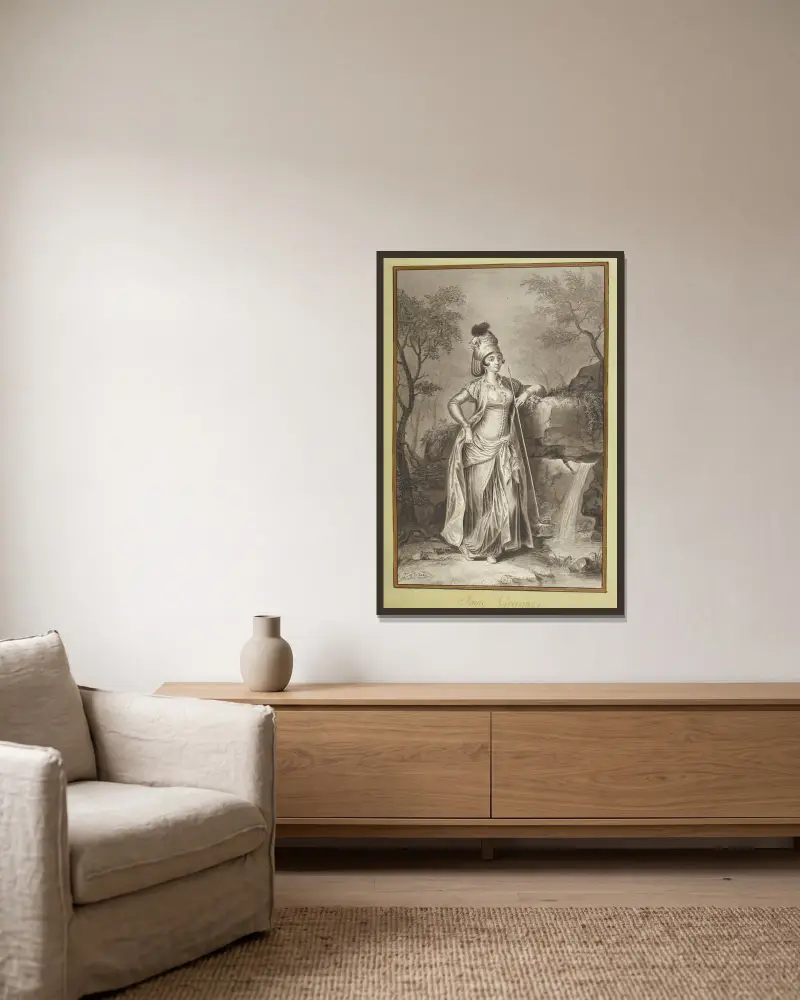 Junge Griechin von François-Marie Rosset gerahmt an einer Wand