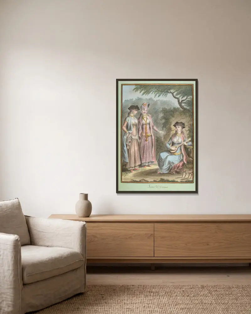 Juden von Damaskus von François-Marie Rosset gerahmt an einer Wand