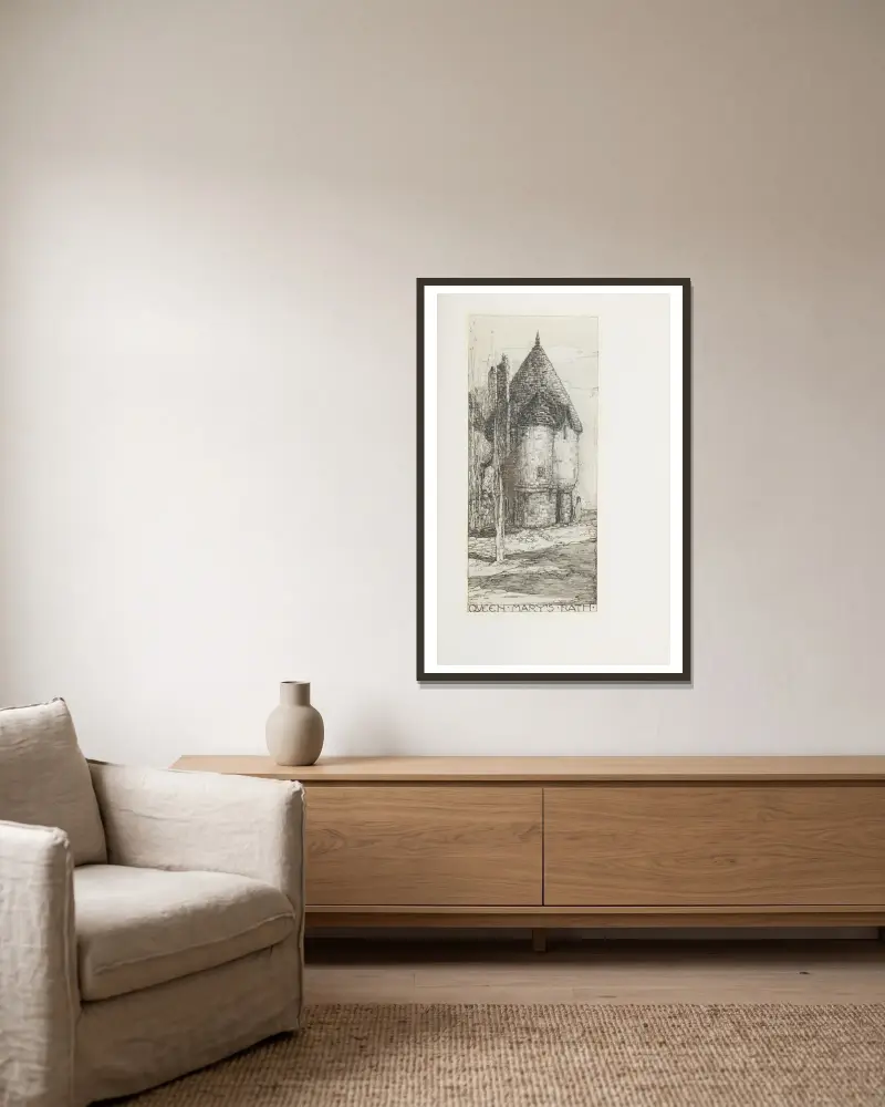 Königin Marys Bad von Jessie Marion King gerahmt an einer Wand