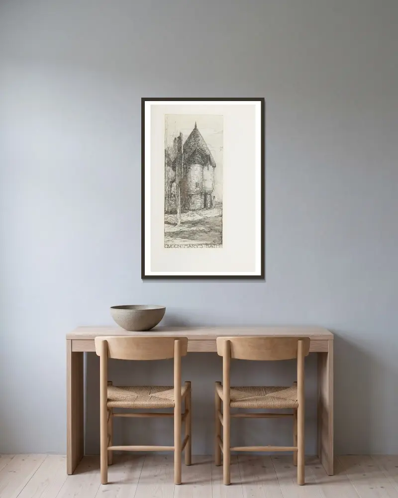 Königin Marys Bad von Jessie Marion King gerahmt an einer Wand