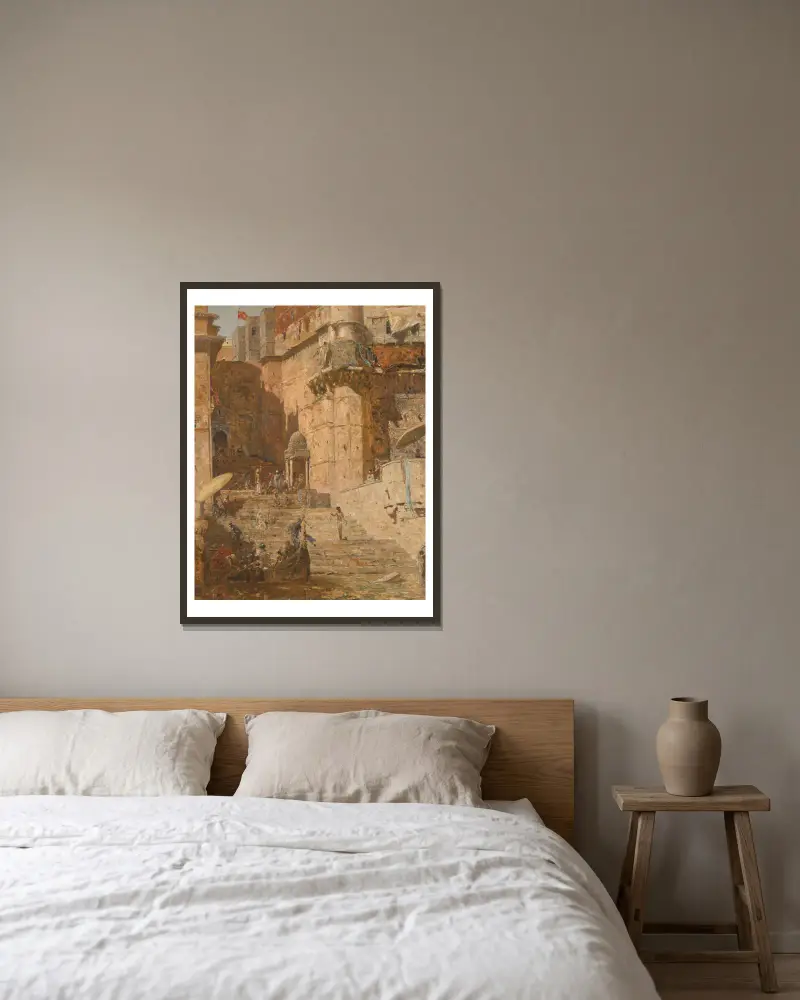 Benares, 1913, Marius Bauer w ramie na ścianie