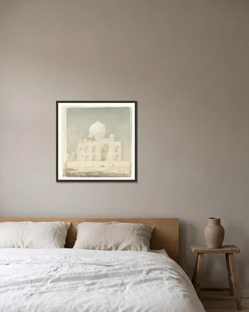De Taj Mahal av Marius Bauer inramad på en vägg