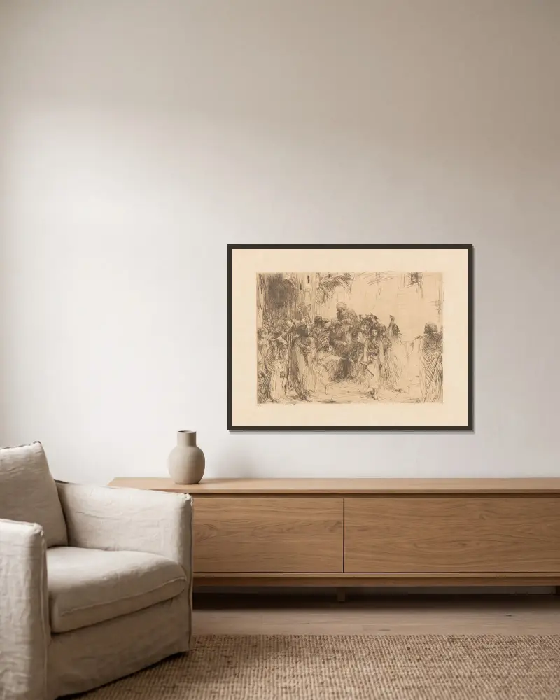 Einzug eines Paschas von Marius Bauer gerahmt an einer Wand