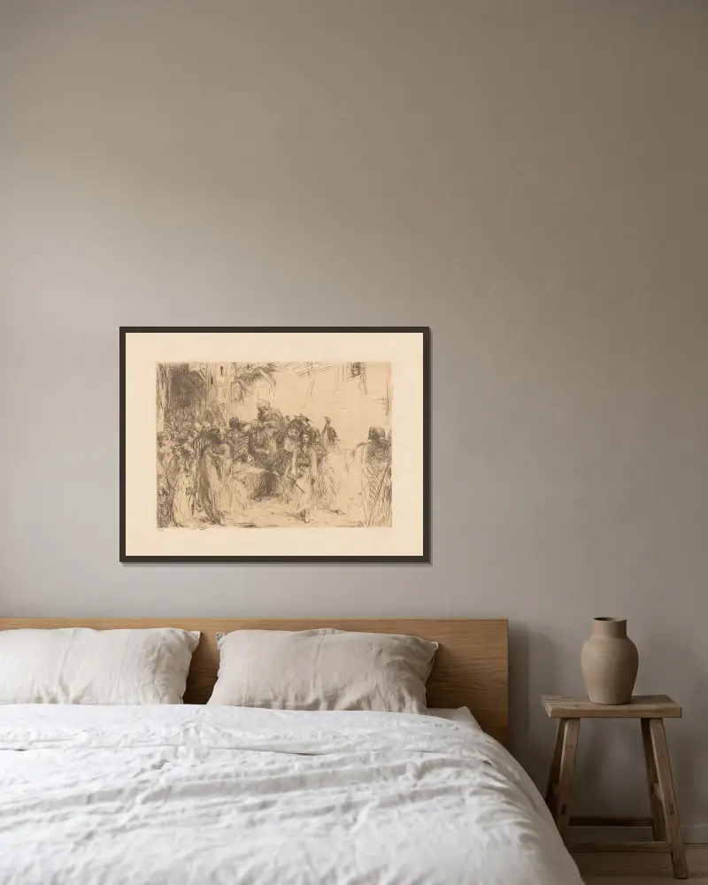 Einzug eines Paschas von Marius Bauer gerahmt an einer Wand