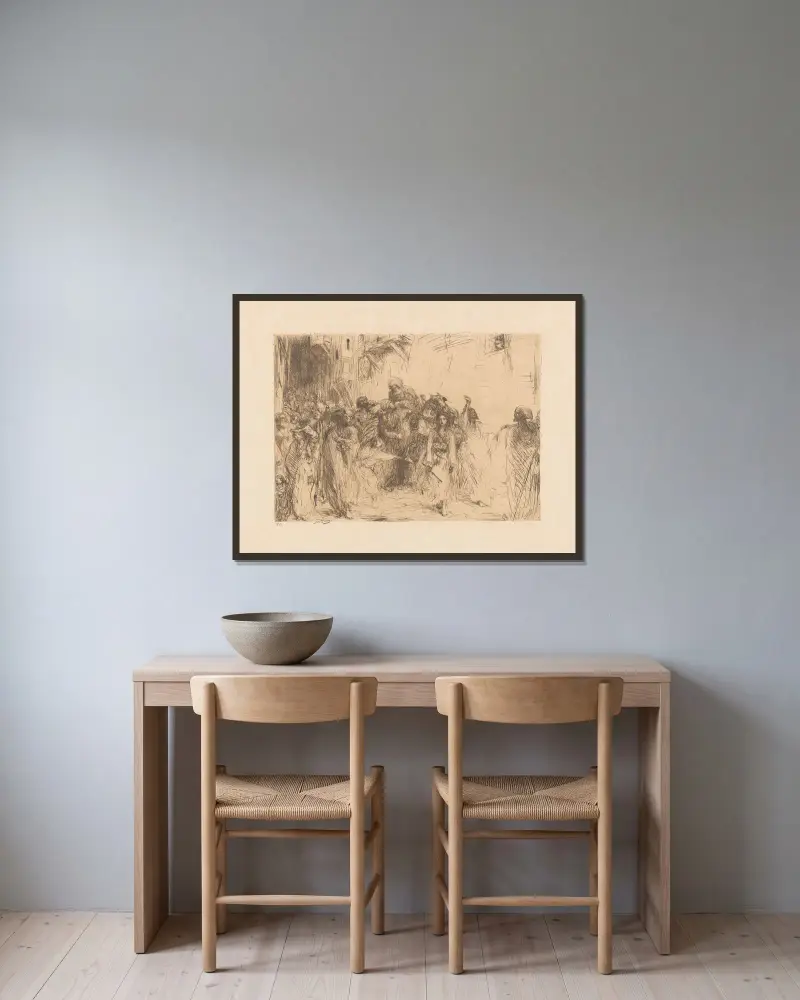 Einzug eines Paschas von Marius Bauer gerahmt an einer Wand