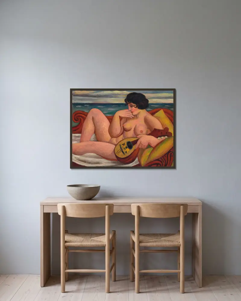 Die Sonate von Mark Gertler gerahmt an einer Wand